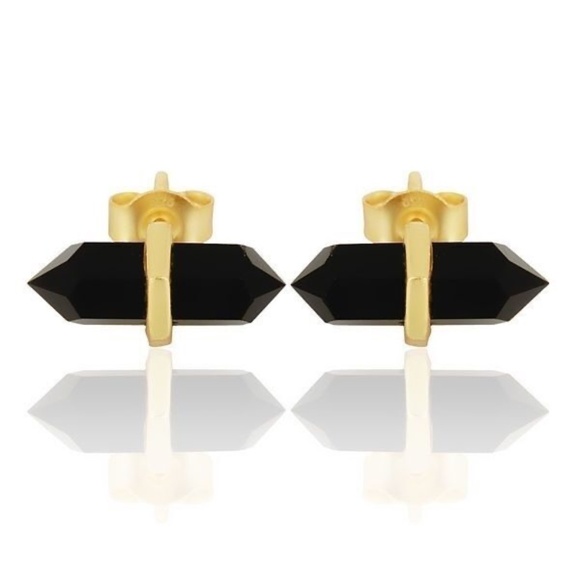 Jewelry - Black Gem Stud Earrings